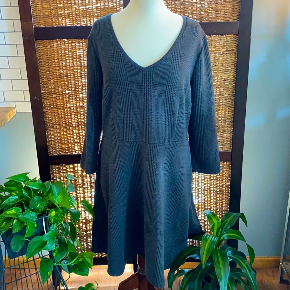 Merona V neck long sleeve gray dress XL/TG